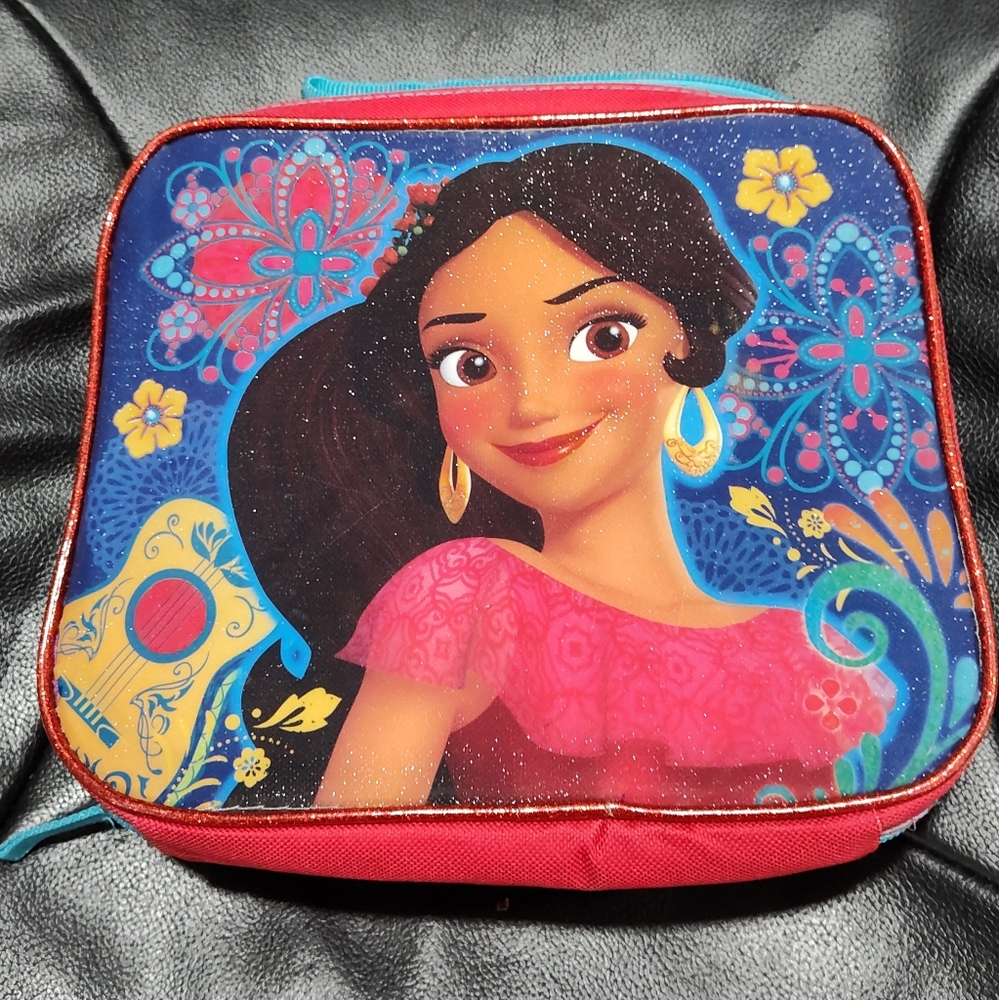 Disney Elena Of Avalor Lunch Bag, Red and Blue, 9 in tall, 8 in wide, 3 in deep